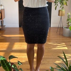Black Club Monaco Stretchy Pencil Skirt